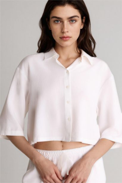 Chemise en lin mélangé oversize