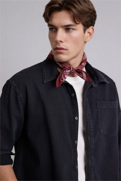 Regular Fıt Pamuklu Uzun Kollu Gömlek