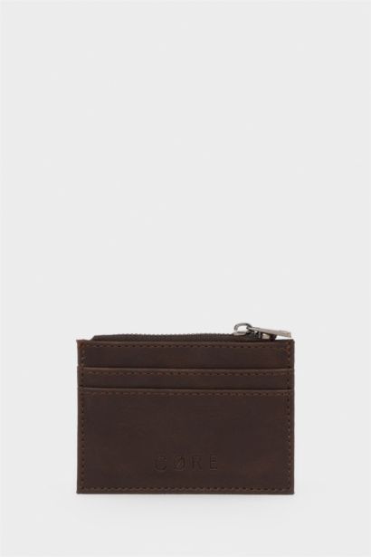 Erkek Fermuarlı Suni Deri Kartlık