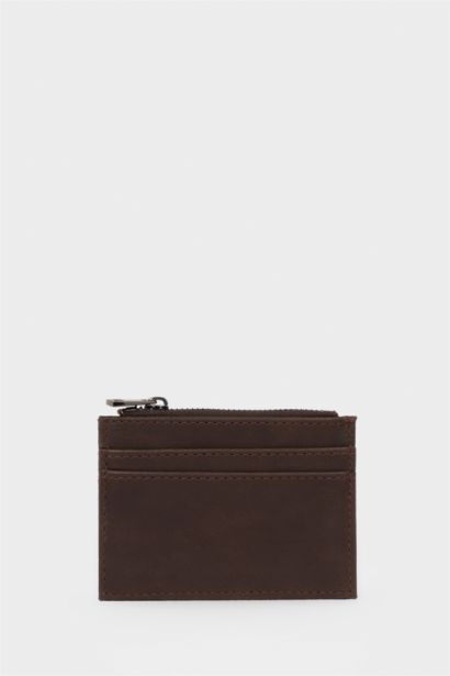 Erkek Fermuarlı Suni Deri Kartlık