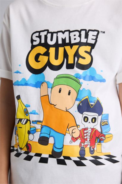 تيشيرت ولادي نص ردن قصة عادية بياخة مستديرة من ستامبل جايز