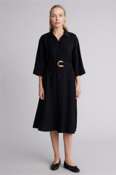 Regular Fit Shirt Collar Dress