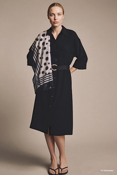 Regular Fit Shirt Collar Dress