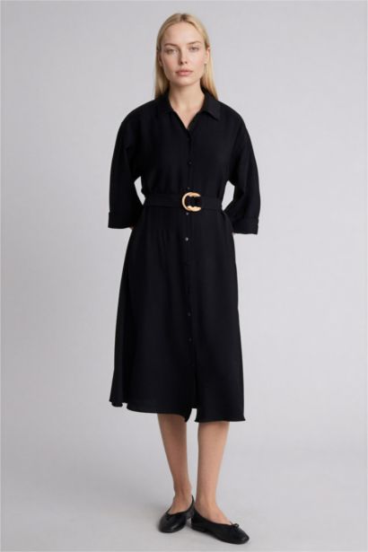Regular Fit Shirt Collar Dress