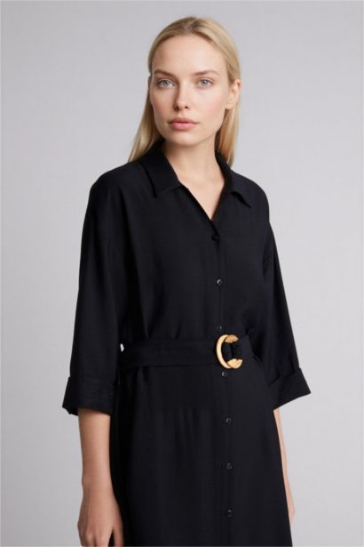 Regular Fit Shirt Collar Dress