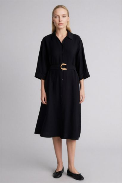Regular Fit Shirt Collar Dress