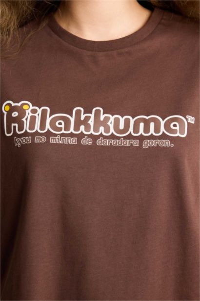 Rilakkuma Oversıze Sırt Baskılı Tişört