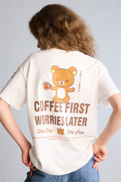 Rilakkuma Oversıze Sırt Baskılı Tişört