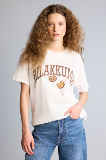 Rilakkuma Oversıze Sırt Baskılı Tişört