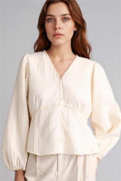 Regular Fit Muslin Long Sleeve Tunic