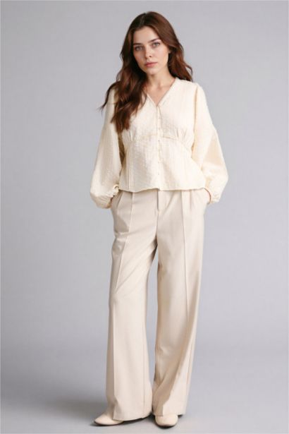 Regular Fit Muslin Long Sleeve Tunic