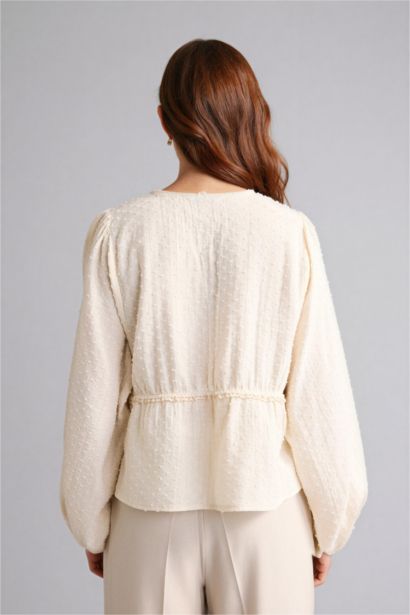 Regular Fit Muslin Long Sleeve Tunic