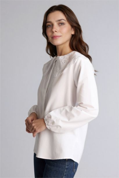 تونيك كم طويل بوبلين قصة عادية