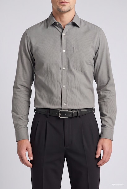 Man Rectangle Clasp Faux Leather Classic Belt