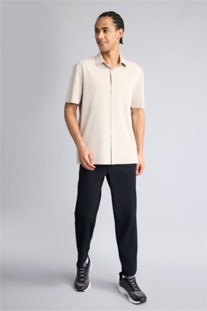 Standard Fit Silk Short Sleeve Shirt