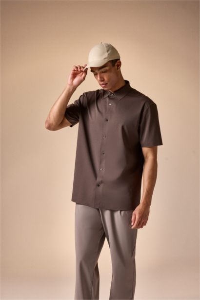 Шелковая рубашка Standard Fit с коротким рукавом