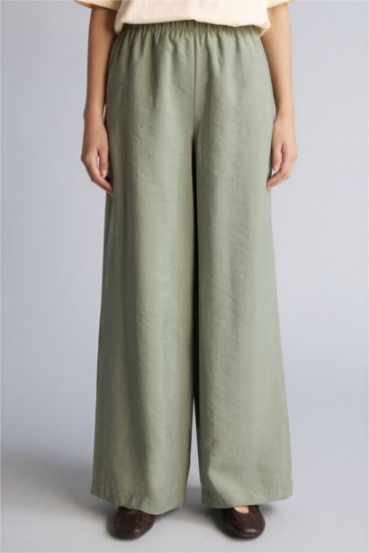 بنطلون منسوج قصة مريحة