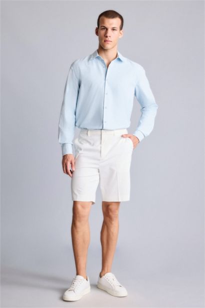 Standard Fit Linen Long Sleeve Shirt
