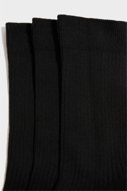 Erkek Dikişsiz 3'lü Bambu Uzun Çorap