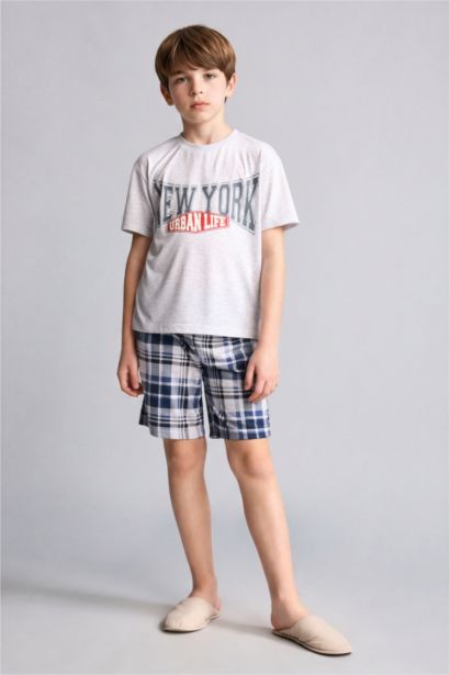 2 piece Regular Fit Printed Knitted Pyjamas