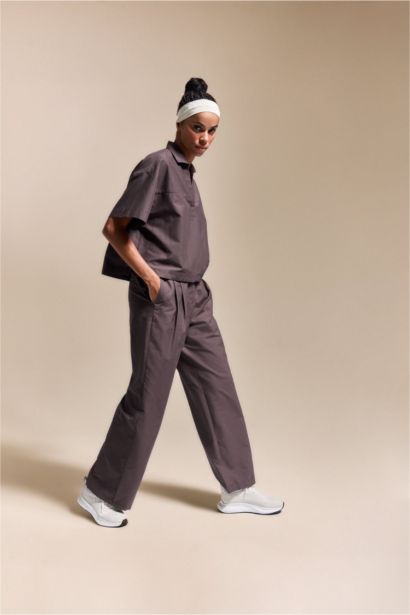 Wide Leg Keten Pantolon