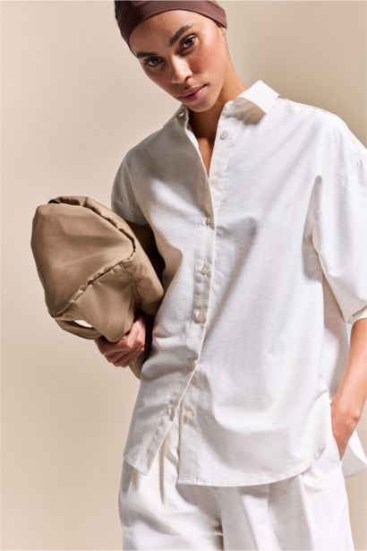 Oversize Fit linen Long Sleeve Shirt