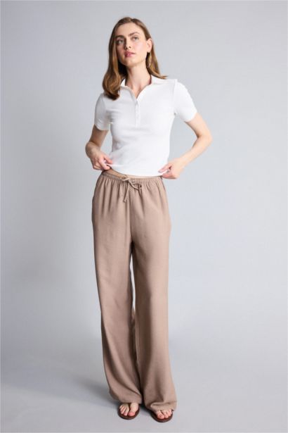 High Waist Wide Leg Trousers