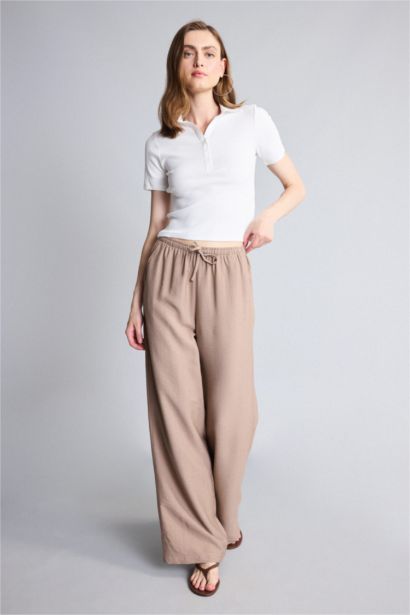 High Waist Wide Leg Trousers