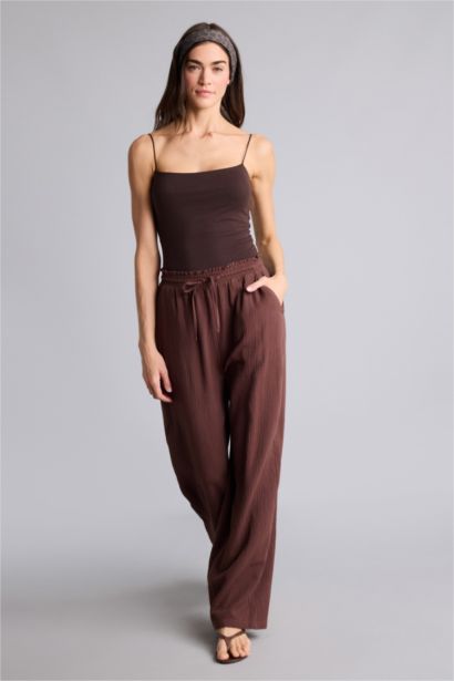 High Waist Wide Leg Trousers