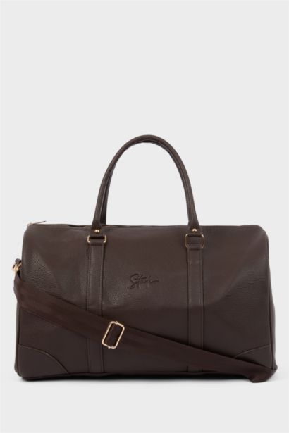 Erkek Suni Deri Spor Ve Seyahat Çantası