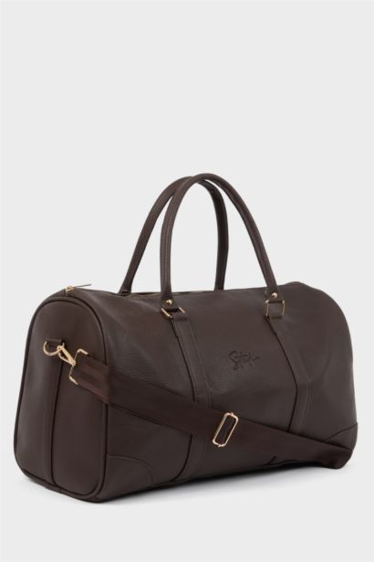 Erkek Suni Deri Spor Ve Seyahat Çantası