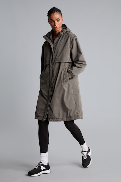 Parka zippée à capuche imperméable Coupe régulière
