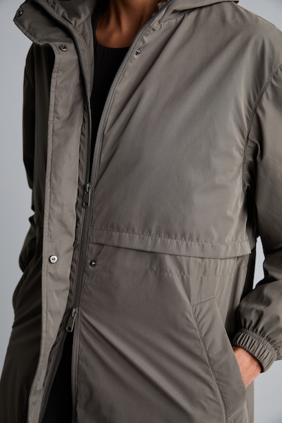 Parka zippée à capuche imperméable Coupe régulière