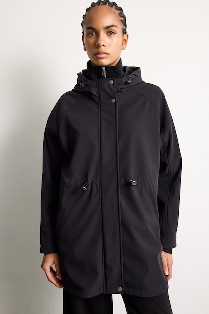 Regular Fit Hooded Lined Softshell Parka