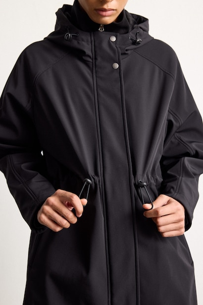 Regular Fit Hooded Lined Softshell Parka