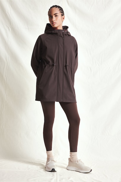 Regular Fit Lined Hooded Softshell Parka