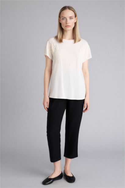 Carrot Fit Straight Leg Trousers