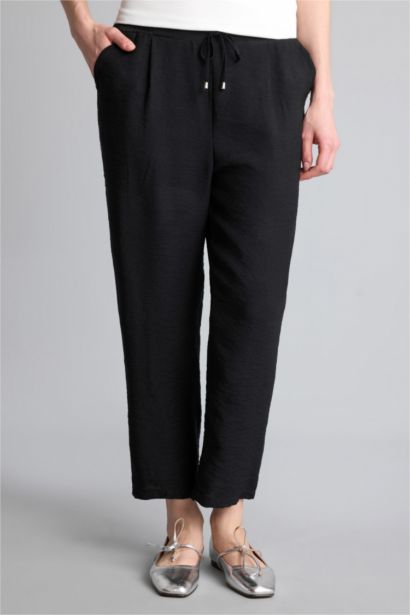 Carrot Fit Straight Leg Trousers