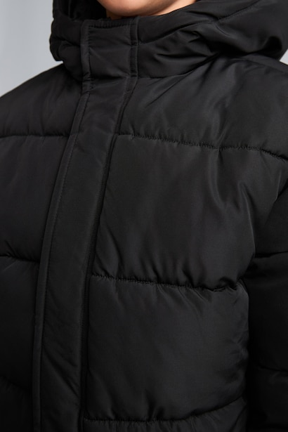 Boy Hooded Taffeta Coat