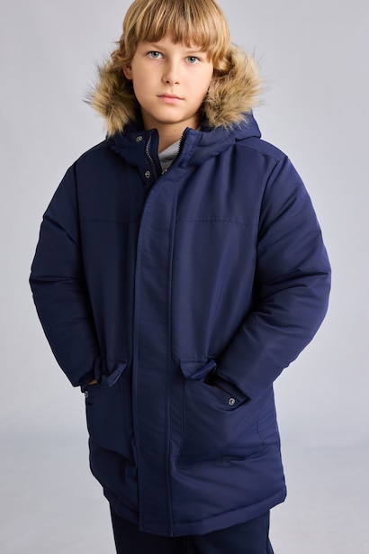 Kürk Kapüşonlu Parka Erkek Çocuk
