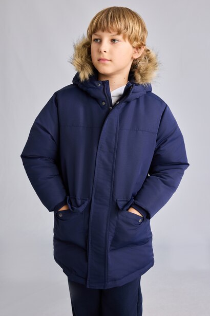 Kürk Kapüşonlu Parka Erkek Çocuk