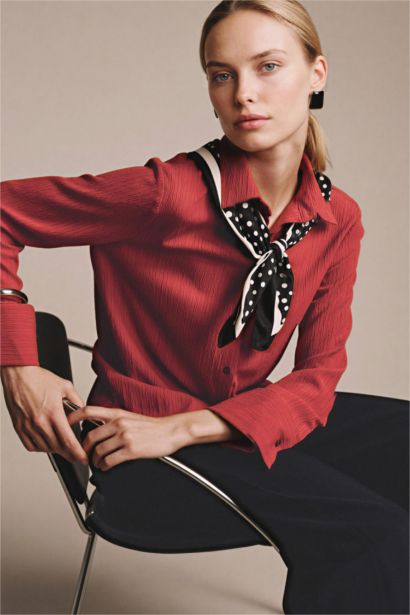 Regular Fit Waffle Textured Long Sleeve Shirt