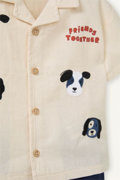 2 piece Regular Fit Resort Neck Animal Set