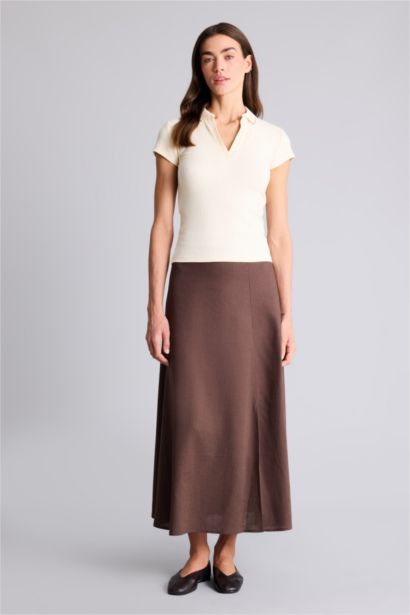 Футболка поло кашкорсе Slim Fit в рубчик с коротким рукавом