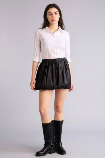 Юбка со средней талией из таффеты для женщин