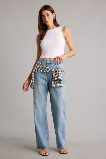 Базовая однотонная майка Regular Fit с круглым вырезом