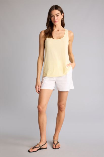 Базовая однотонная майка Regular Fit с круглым вырезом