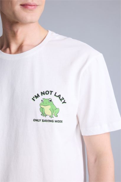 Regular Fıt Hayvan Baskılı Kısa Kollu 2'li Takım