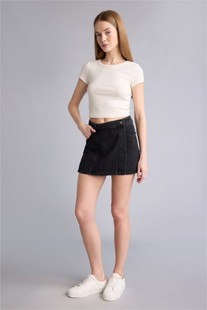Normal Bel Jean Şort