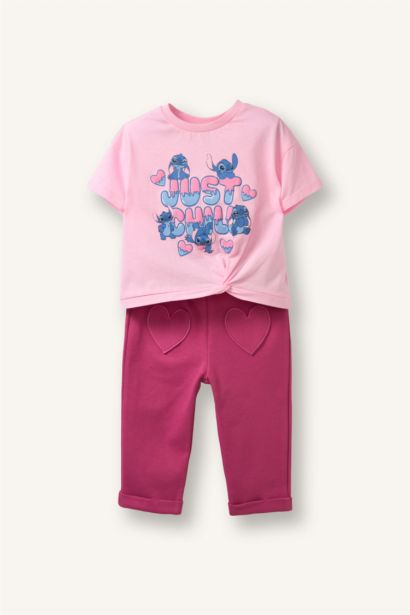 2 piece Regular Fit Crew Neck Lilo & Stitch Licensed Set